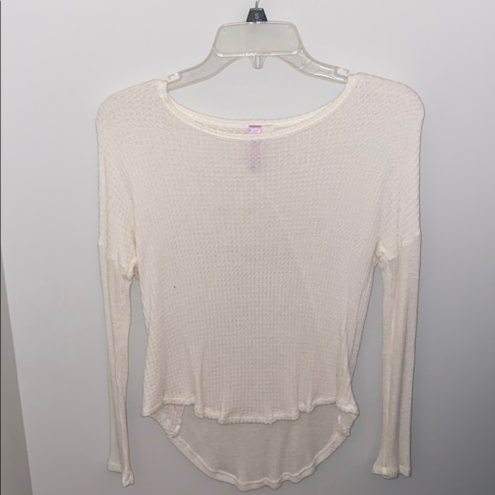 White waffle shirt